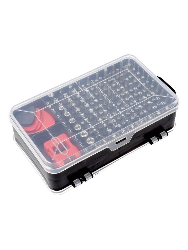 Zestaw śrubokrętów precyzyjnych / wkrętaków serwisowych, bitów 115w1 metal czerwony