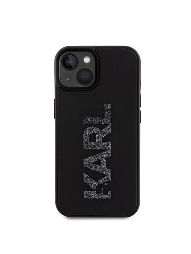 KARL LAGERFELD futerał do IPHONE 15 Plus KLHCP15M3DMBKCK (3D Logo Glitter) czarny