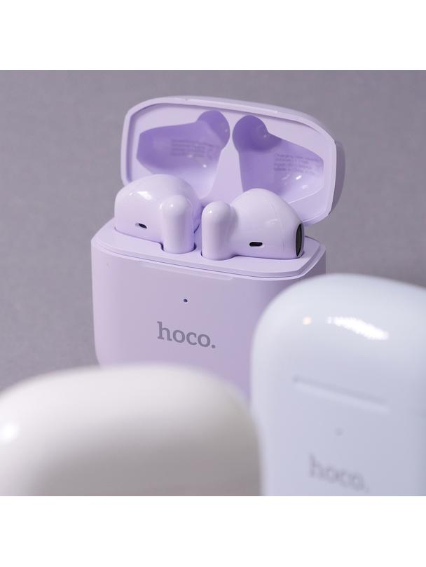 EOL HOCO słuchawki bezprzewodowe bluetooth TWS EW19 Plus fioletowy