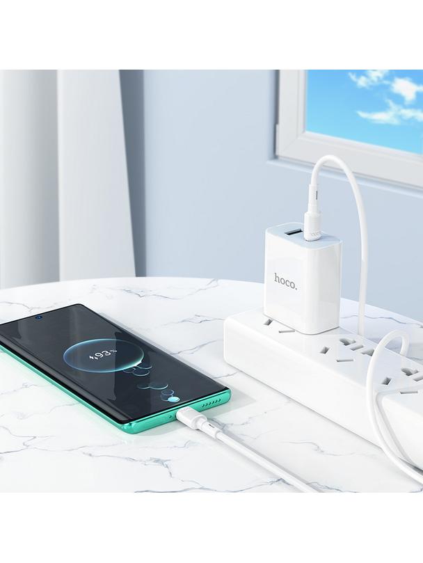 Kabel USB C do USB C Hoco PD 3A 60W 1 m X83 biały