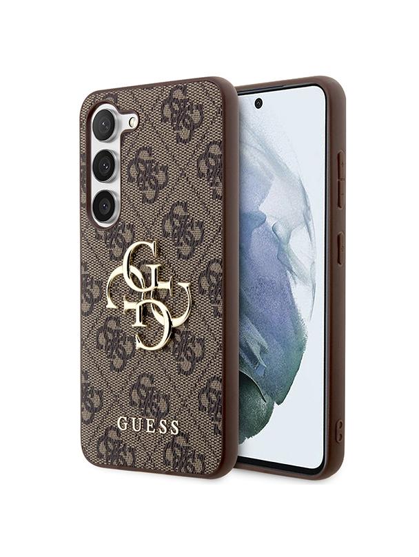 GUESS futerał do SAMSUNG S24 GUHCS24S4GMGBR (Leather 4G Metal Logo) brązowy