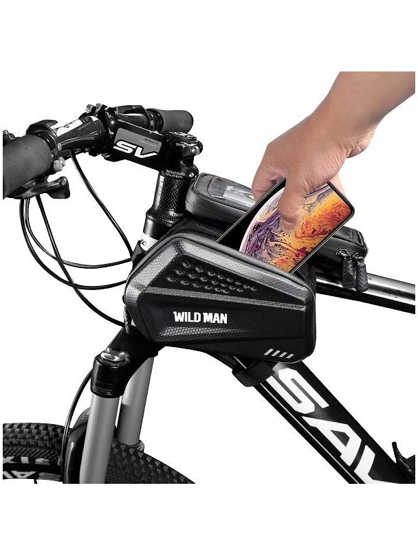 WILDMAN sakwa rowerowa na ramę na zamek 1,2L (4"-7") ES6 czarna