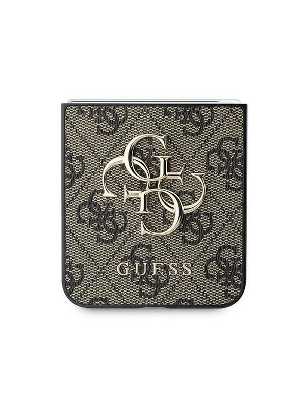 GUESS futerał do SAMSUNG Z Flip 6 GUHCZF64GMGBR (PU 4G Leather Metal Logo) brązowy