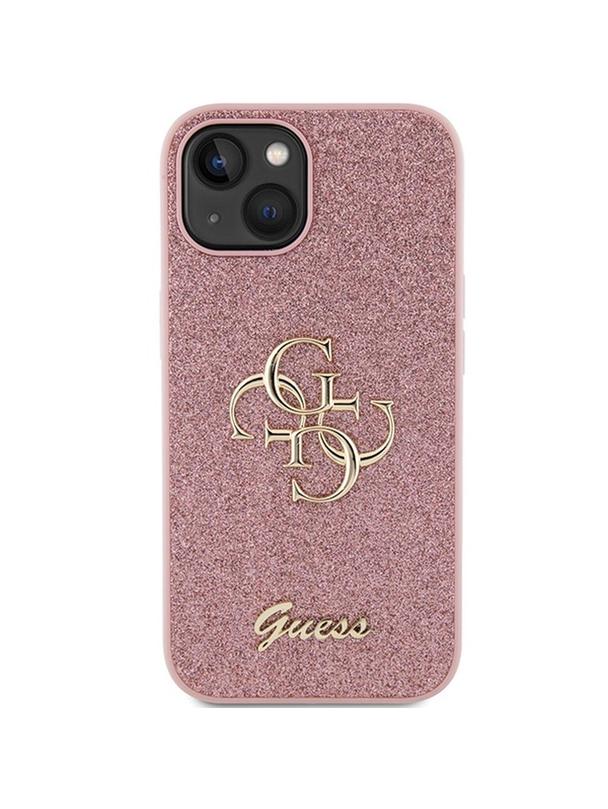 GUESS futerał do IPHONE 15 GUHCP15SHG4SGP (Fixed Glitter Big 4G) różowy