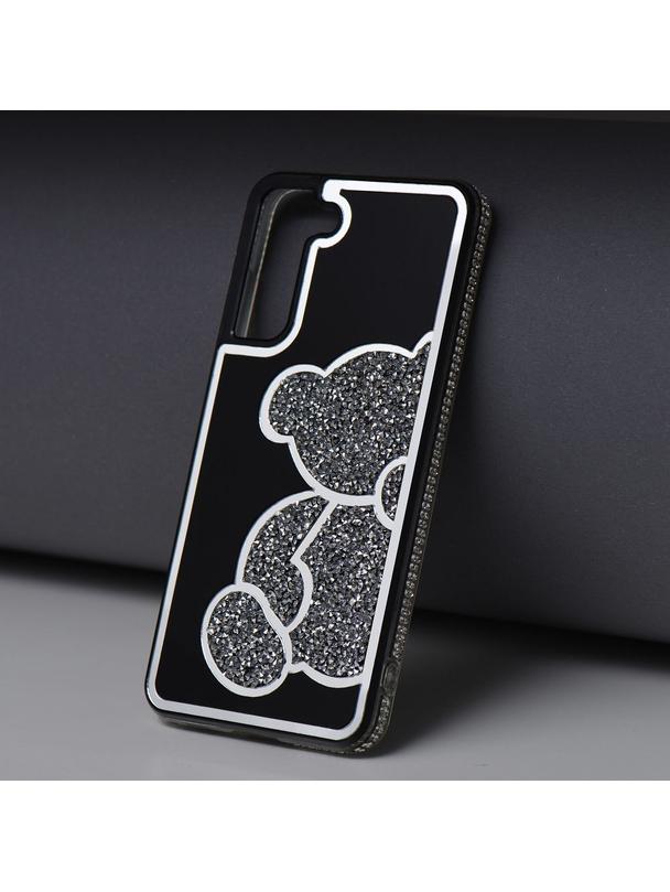 Futerał TEDDY BEAR do SAMSUNG S25 Plus srebrny