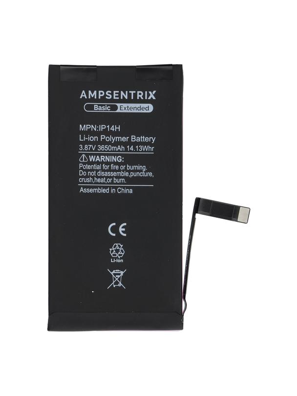 AmpSentrix Basic bateria do iPhone 14 (zwiększona pojemność 3650 mAh )
