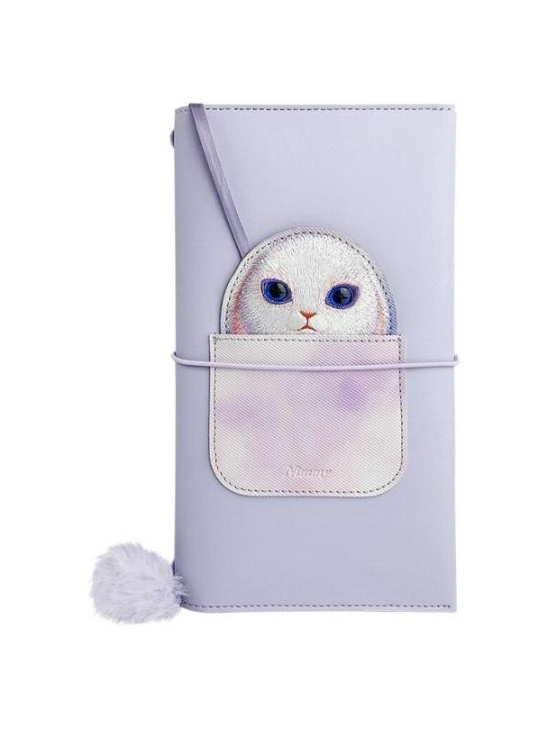 NIMMY zestaw 2w1 notatnik + długopis BIG EYED PET 2.0 Rabbit fioletowy