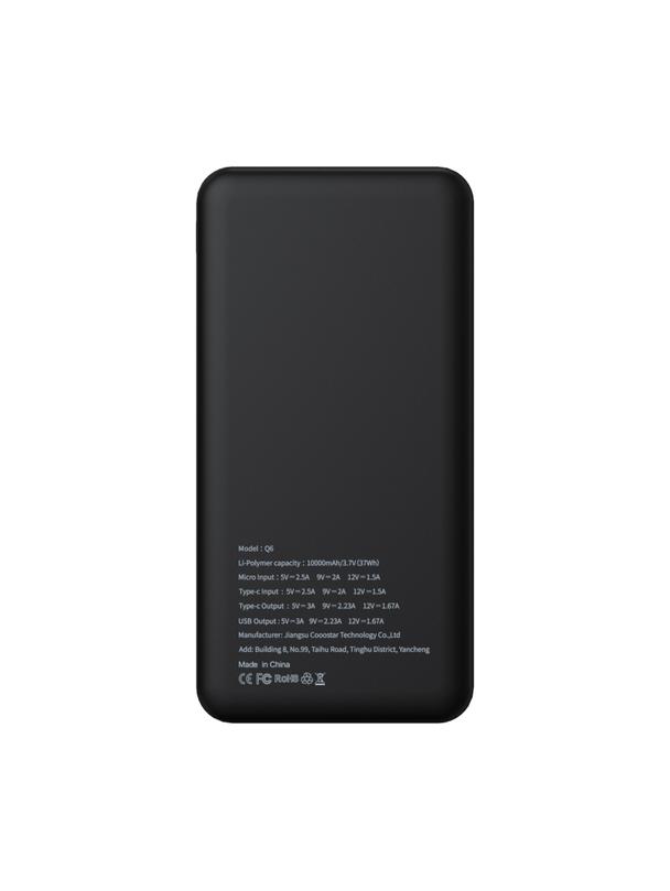 PURIDEA powerbank 10 000 mAh PD QC3.0 3A 20W Q6 czarny
