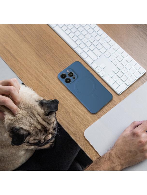 Futerał SILICONE MAG COVER kompatybilny z MagSafe do IPHONE 17 Air niebieski