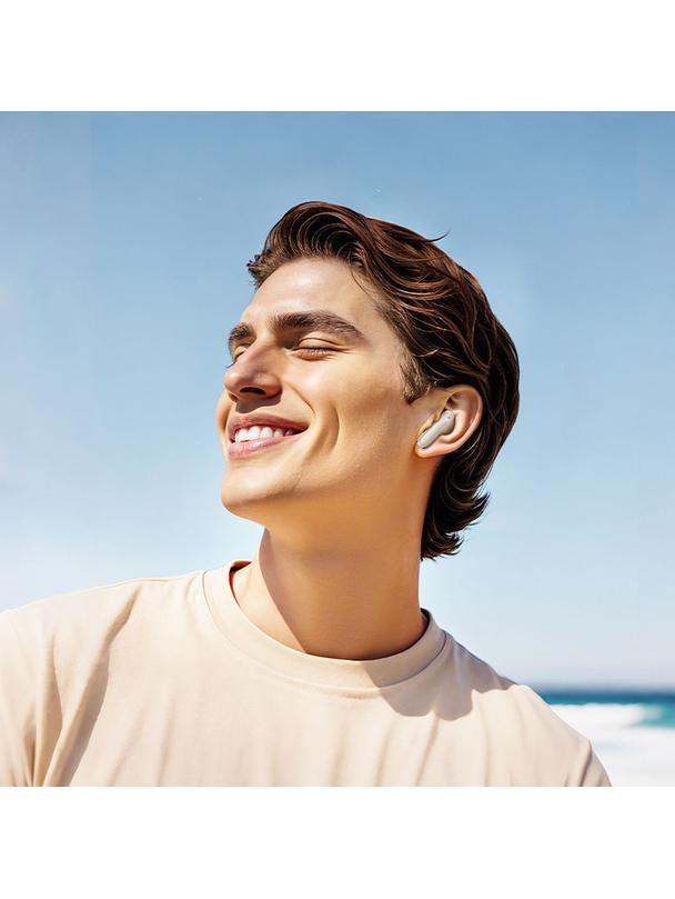 Słuchawki bezprzewodowe douszne Hoco z ekranem dotykowym TWS ANC ENC EQ21 białe