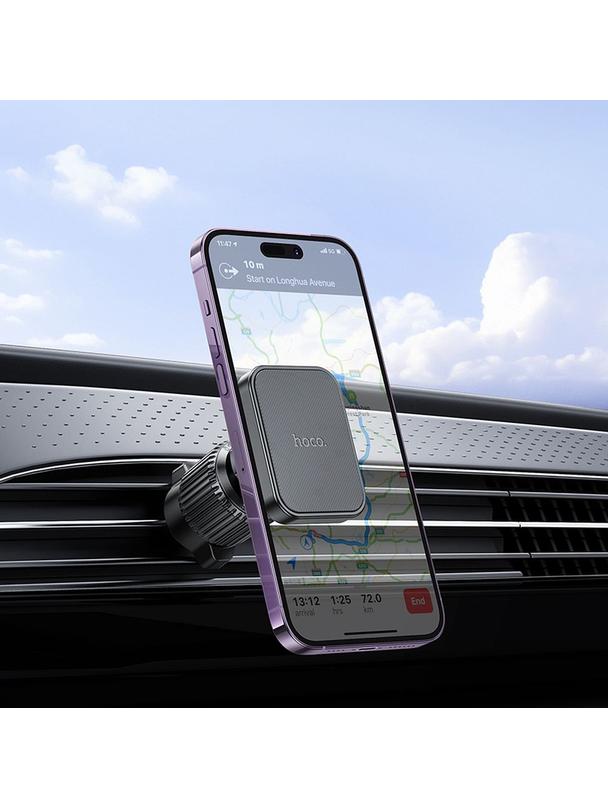 Uchwyt na telefon do samochodu magnetyczny Hoco do kratki H32 czarny