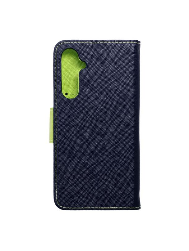 Kabura FANCY Book do SAMSUNG S23 FE granatowo limonkowy