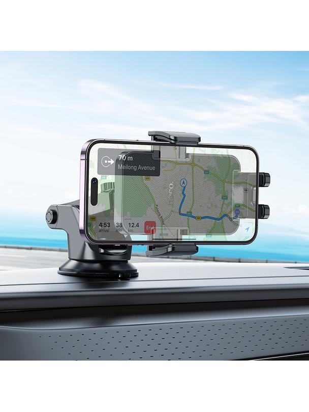Uchwyt na telefon do samochodu uniwersalny Hoco do szyby / deski H37 czarny