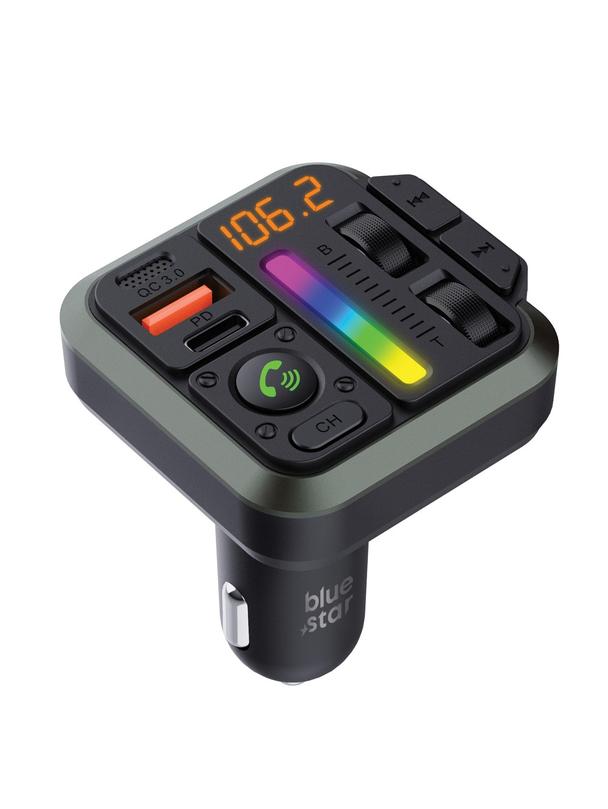 Transmiter samochodowy bluetooth Blue Star AutoBeat QC3.0 PD 20W MT04B czarny