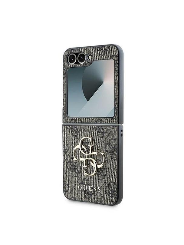 GUESS futerał do SAMSUNG Z Flip 6 GUHCZF64GMGBR (PU 4G Leather Metal Logo) brązowy