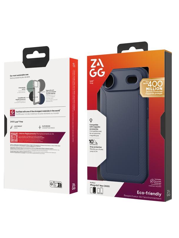 ZAGG futerał LUXE SNAP kompatybilny z MagSafe do IPHONE 17 Air navy