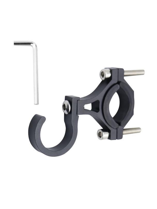 Hak uchwyt na zakupy do roweru / hulajnogi aluminiowy  FS366-004 czarny