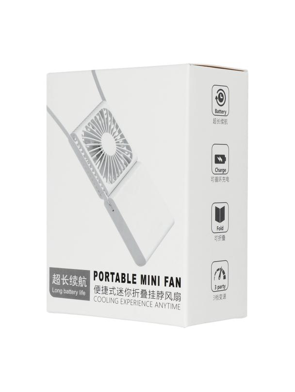 Wentylator / wiatrak przenośny składany F10 różowy