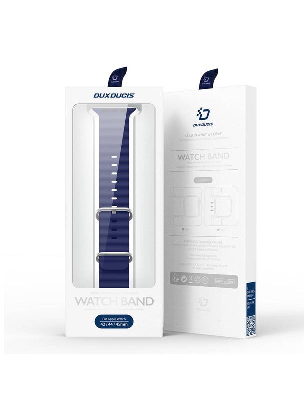DUX DUCIS pasek OCEAN WAVE silikonowy do Apple Watch 42 / 44 / 45 mm niebieski