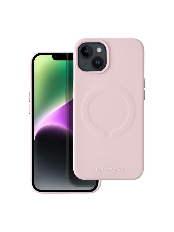 ROAR futerał LEATHER MAG kompatybilny z MagSafe do IPHONE 12 Pro Max Różowy