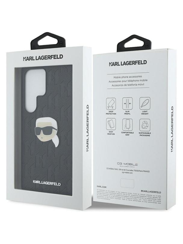 KARL LAGERFELD futerał do SAMSUNG S25 Ultra KLHCS25LPGKLKIPK (PU Monogram K. Head Pin) czarny