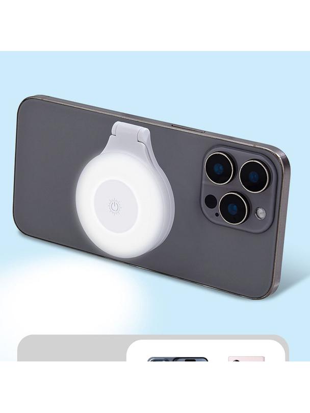 Podstawka magnetyczna do telefonu z lampką kompatybilna z MagSafe L8 biała