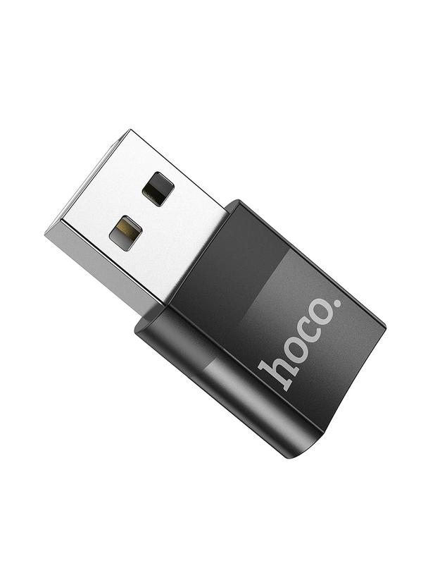 Adapter OTG USB A do USB C Hoco UA17 czarny