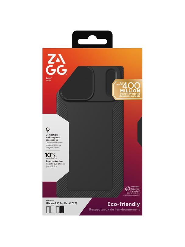 ZAGG futerał LUXE SNAP kompatybilny z MagSafe do IPHONE 17 Pro Max black