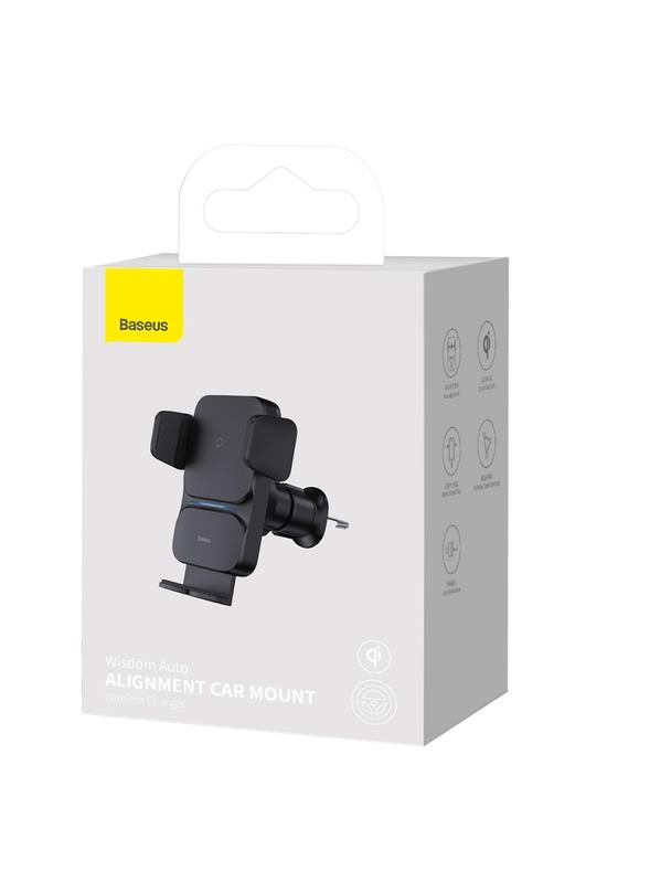 BASEUS uchwyt samochodowy indukcyjny automatyczny do kratki 15W CGZX000001 czarny