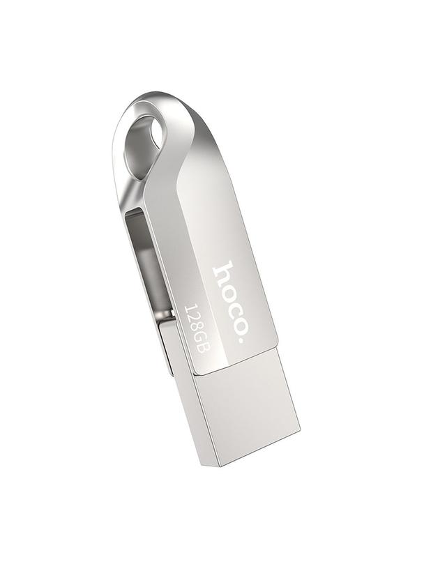 Pendrive 128GB USB 3.0 (USB A + USB C) Hoco UD8 nikiel