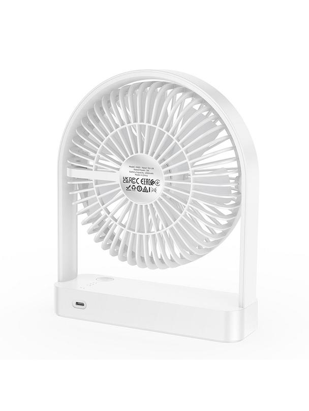 Wentylator biurkowy Hoco ultra cienki HX65 biały