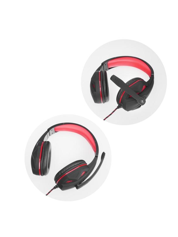Słuchawki przewodowe nauszne USB A Art gamingowe z mikrofonem Hero czarne
