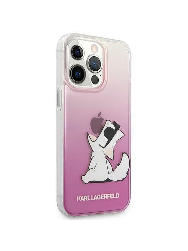 Oryginalne Etui KARL LAGERFELD Hardcase KLHCP14LCFNRCPI do iPhone 14 PRO (Choupette Eat / różowy)