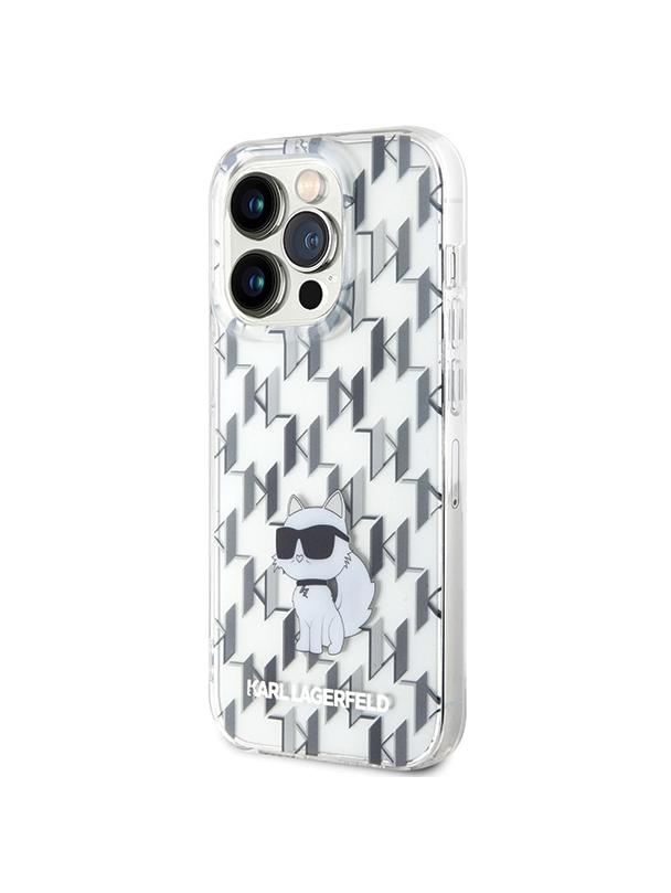 KARL LAGERFELD futerał do IPHONE 15 Pro Max KLHCP15XHNCMKLT (Monogram) transparentny