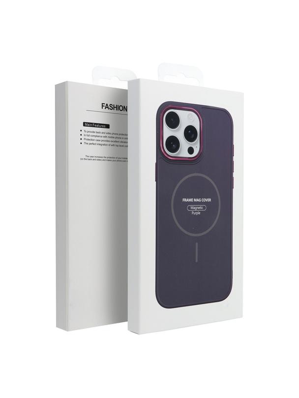 Futerał FRAME MAG COVER kompatybilny z MagSafe do IPHONE 17 fioletowy