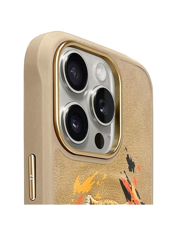 NIMMY futerał TYGRYS kompatybilny z MagSafe do IPHONE 16 Pro jasno brązowy