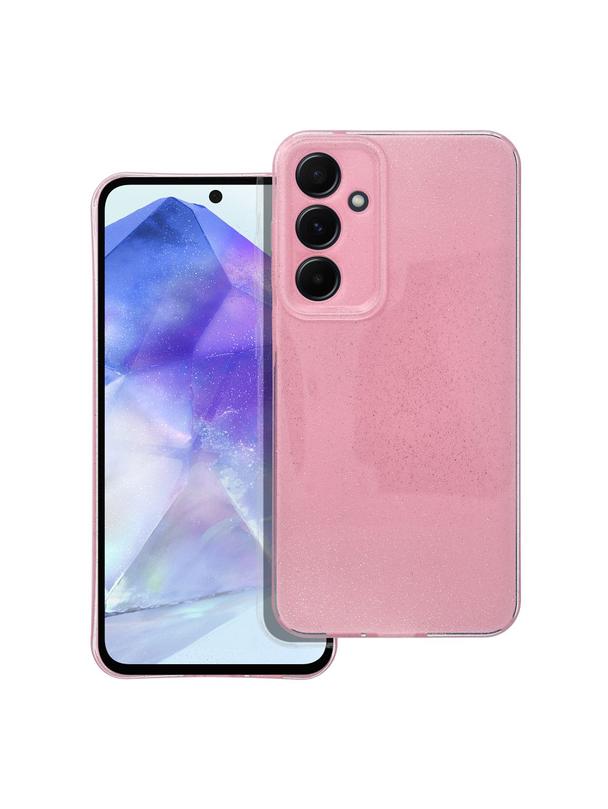 Futerał CLEAR CASE 2 mm BLINK do SAMSUNG A55 5G różowy