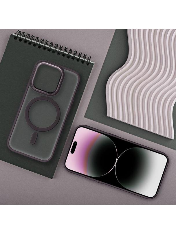 Futerał MATTE MAG COVER kompatybilny z MagSafe do SAMSUNG S25 fioletowy
