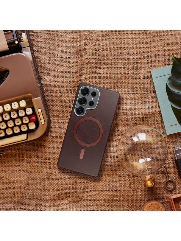 Futerał GENTLEMAN MAG COVER kompatybilny z MagSafe do SAMSUNG S26 Ultra brązowy