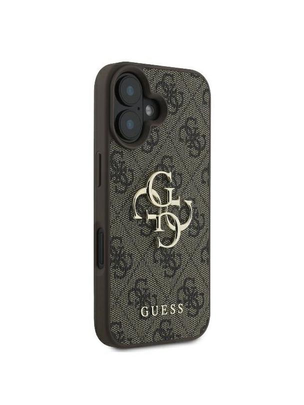 GUESS futerał do IPHONE 16 Plus GUHCP16M4GMGBR (4G PU Big Logo) brązowy