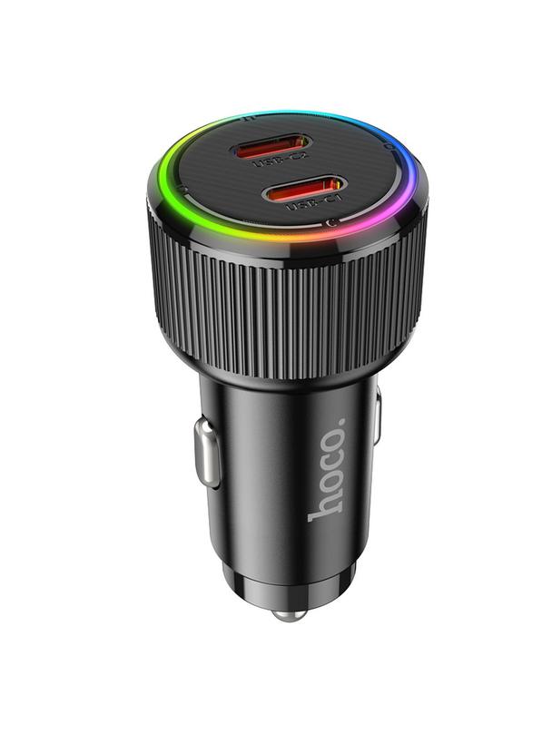 Ładowarka samochodowa Hoco 2 x USB C QC PD 50W NZ14B czarna
