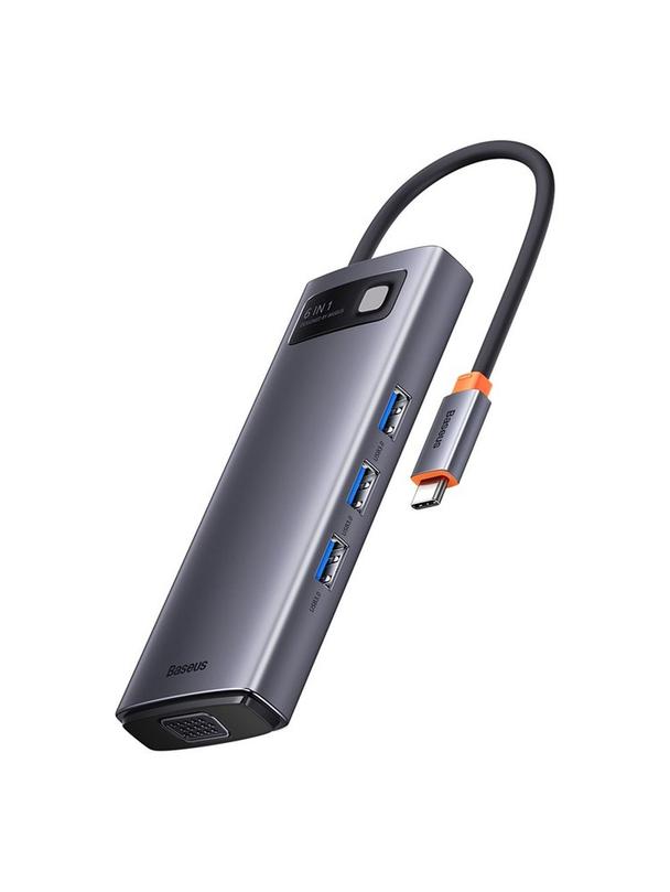 BASEUS adapter HUB 6w1 Typ C WKWG030013/BS-OH040 0,15 m szary