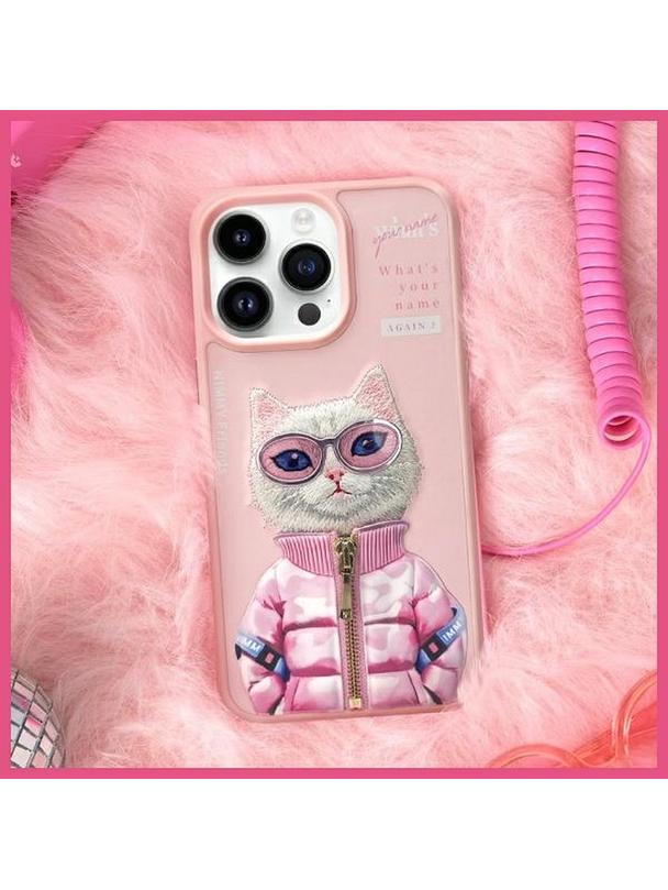 NIMMY futerał COOL&CUTE 2.0 Cat do IPHONE 15 Pro różowy