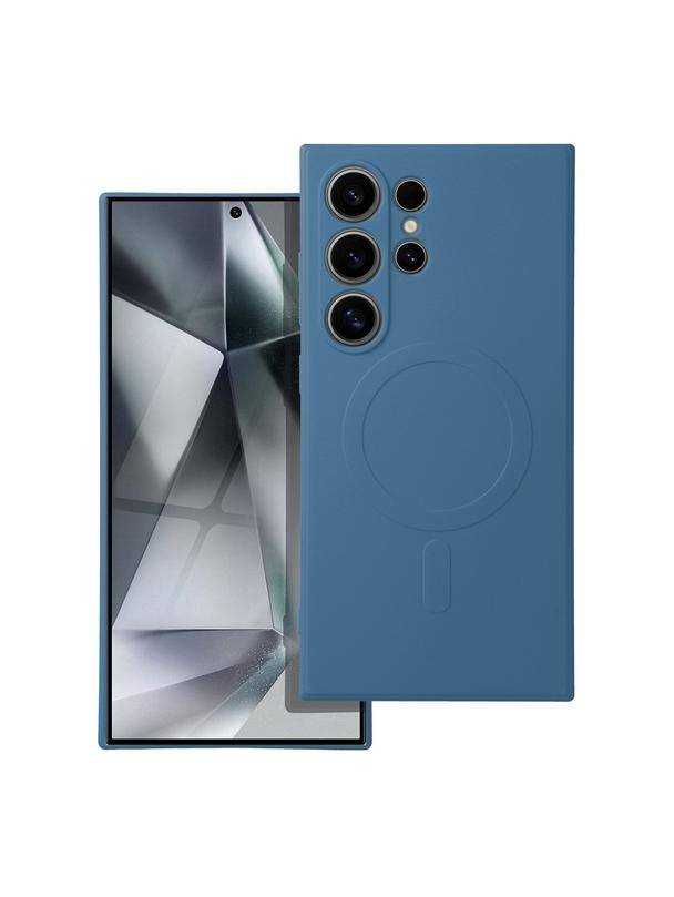 Futerał SILICONE MAG COVER kompatybilny z MagSafe do SAMSUNG S24 Ultra niebieski