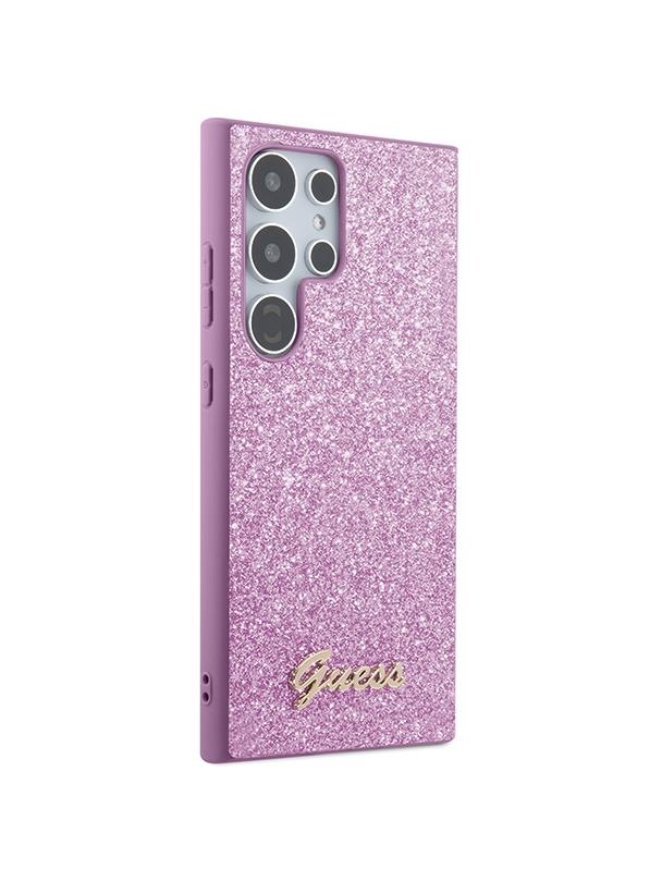 GUESS futerał do SAMSUNG S24 Ultra GUHCS24LHGGSHU (Glitter Script) fioletowy