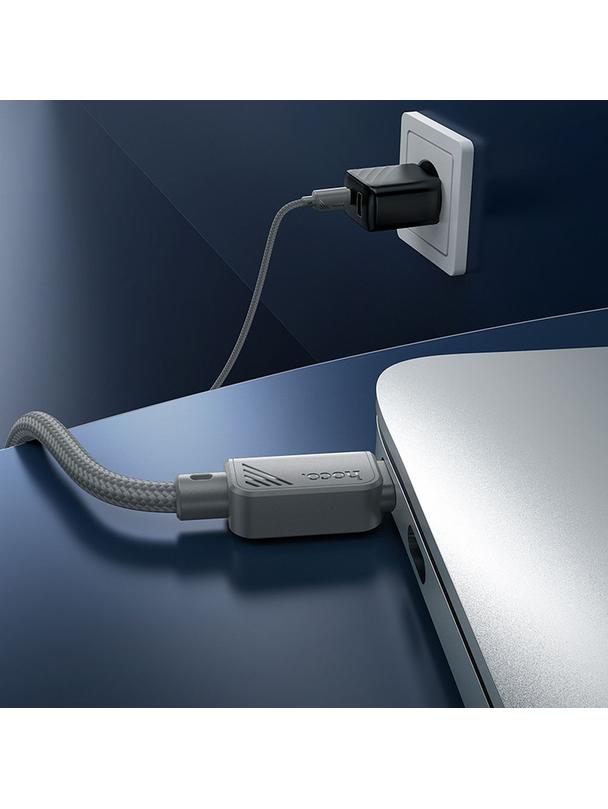 Kabel USB C do USB C Hoco 3A 60W 1 m X113 szary