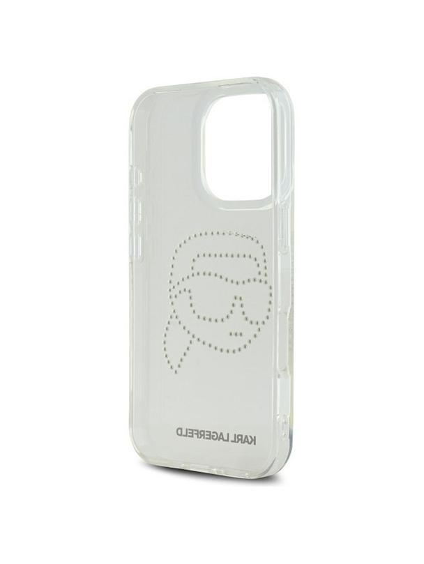 KARL LAGERFELD futerał do IPHONE 16 Pro KLHCP16LHKHDCELT (IML Rhinestones K Head) transparent