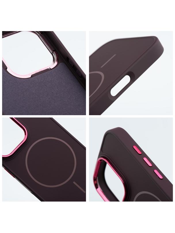 Futerał FRAME MAG COVER kompatybilny z MagSafe do IPHONE 13 fioletowy