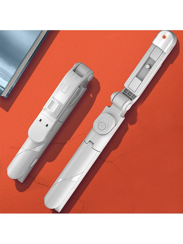 Uchwyt selfie z pilotem bezprzewodowym tripod XT-02 biały