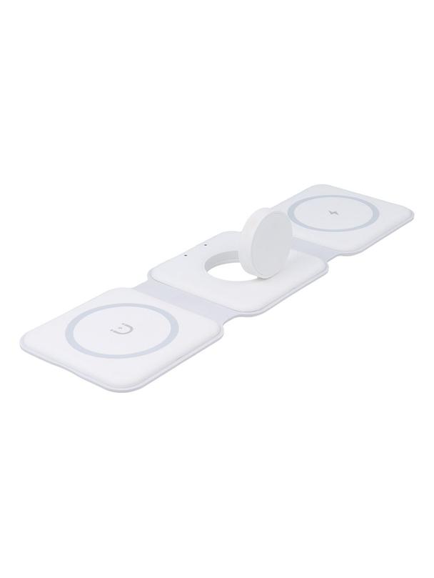 Ładowarka indukcyjna Blue Star 3w1 15W Flex Charge zgodna z MagSafe biała